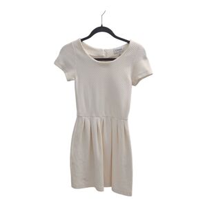 Ganni Anthropologie White Cream Textured Dress Size XS. SIZE 2